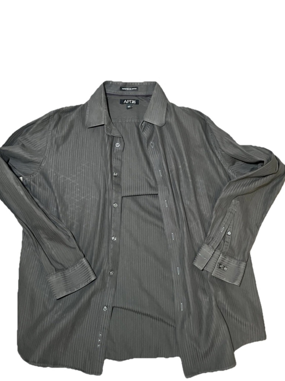 Apt. 9 Men’s Charcoal Pinstripe Button-Down Shirt